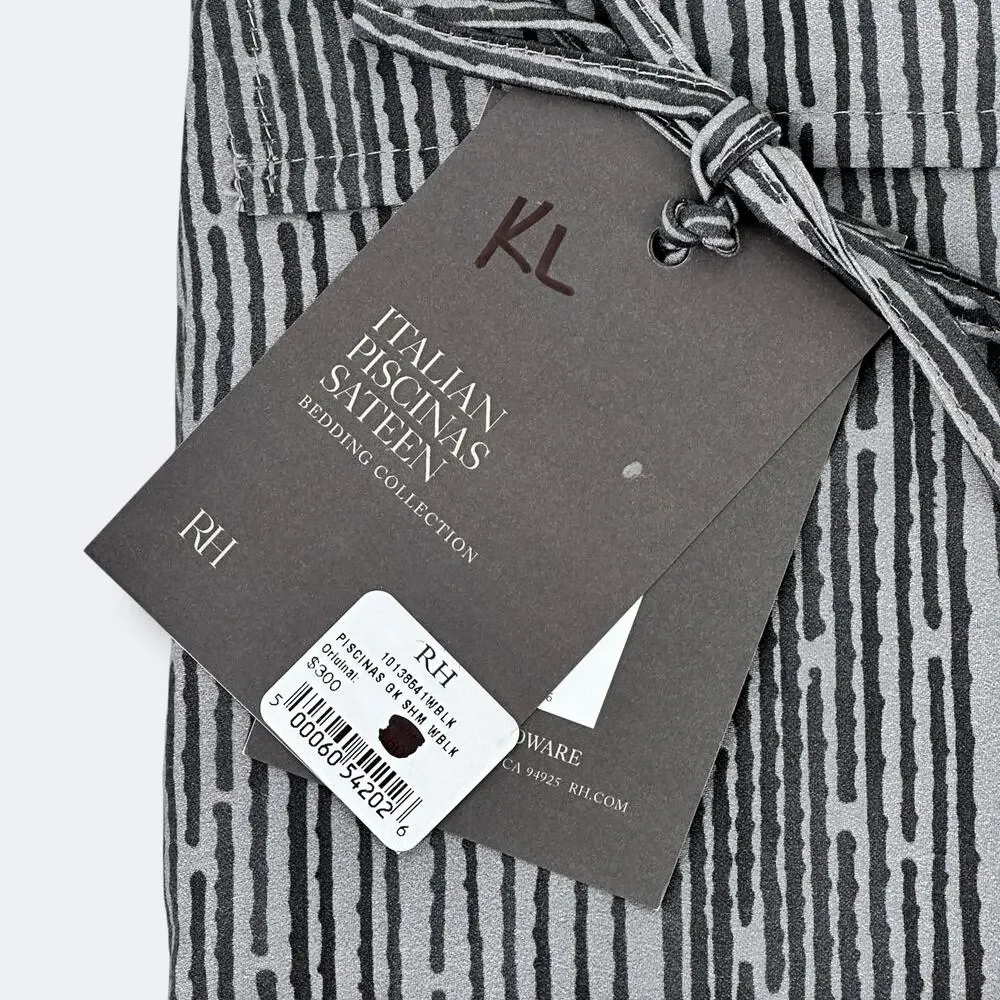 Restoration Hardware Italian Piscinas Sateen Parallel Pillow Sham Grande King Sz